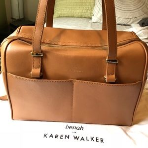 Tan leather handbag Karen Walker Anthrologie